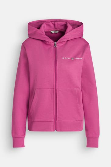 GANT Sweatjacke dunkelrosa