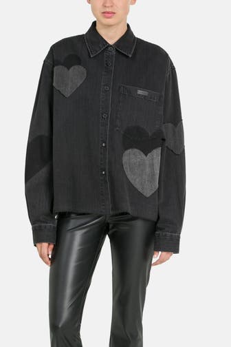 ELIAS RUMELIS Jeansbluse 'Beba' dunkelgrau