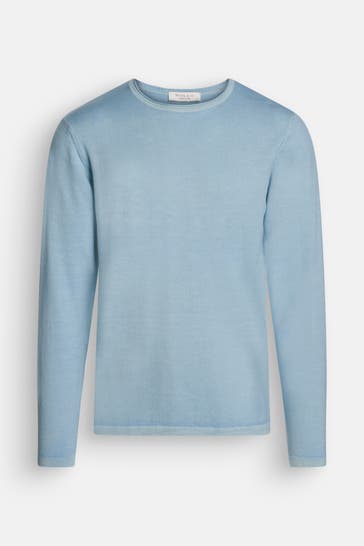 WOOL & CO Wollpullover hellblau