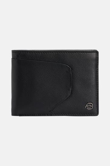 PIQUADRO Ledergeldbörse schwarz