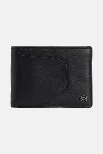PIQUADRO Ledergeldbörse schwarz