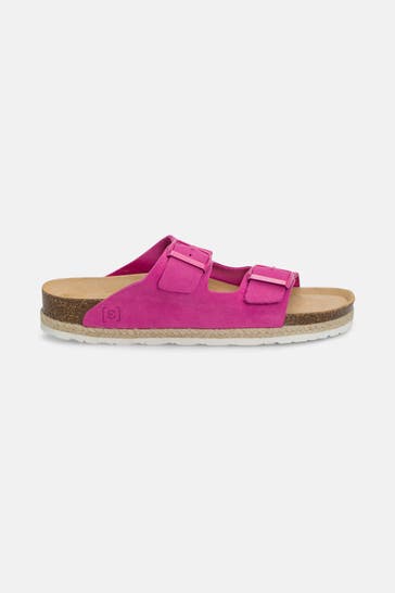 ESPADRIJ L'ORIGINALE Slides 'Ami Velour' magenta