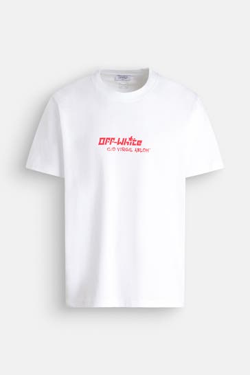 OFF-WHITE T-Shirt 'Cryst Croco' weiß