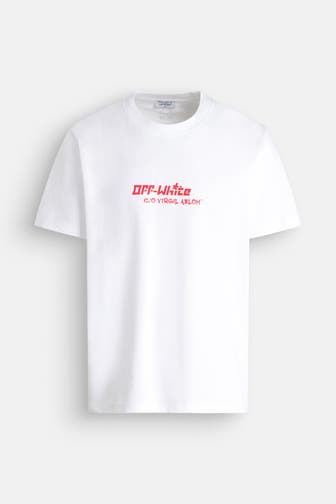 OFF-WHITE T-Shirt 'Cryst Croco' weiß