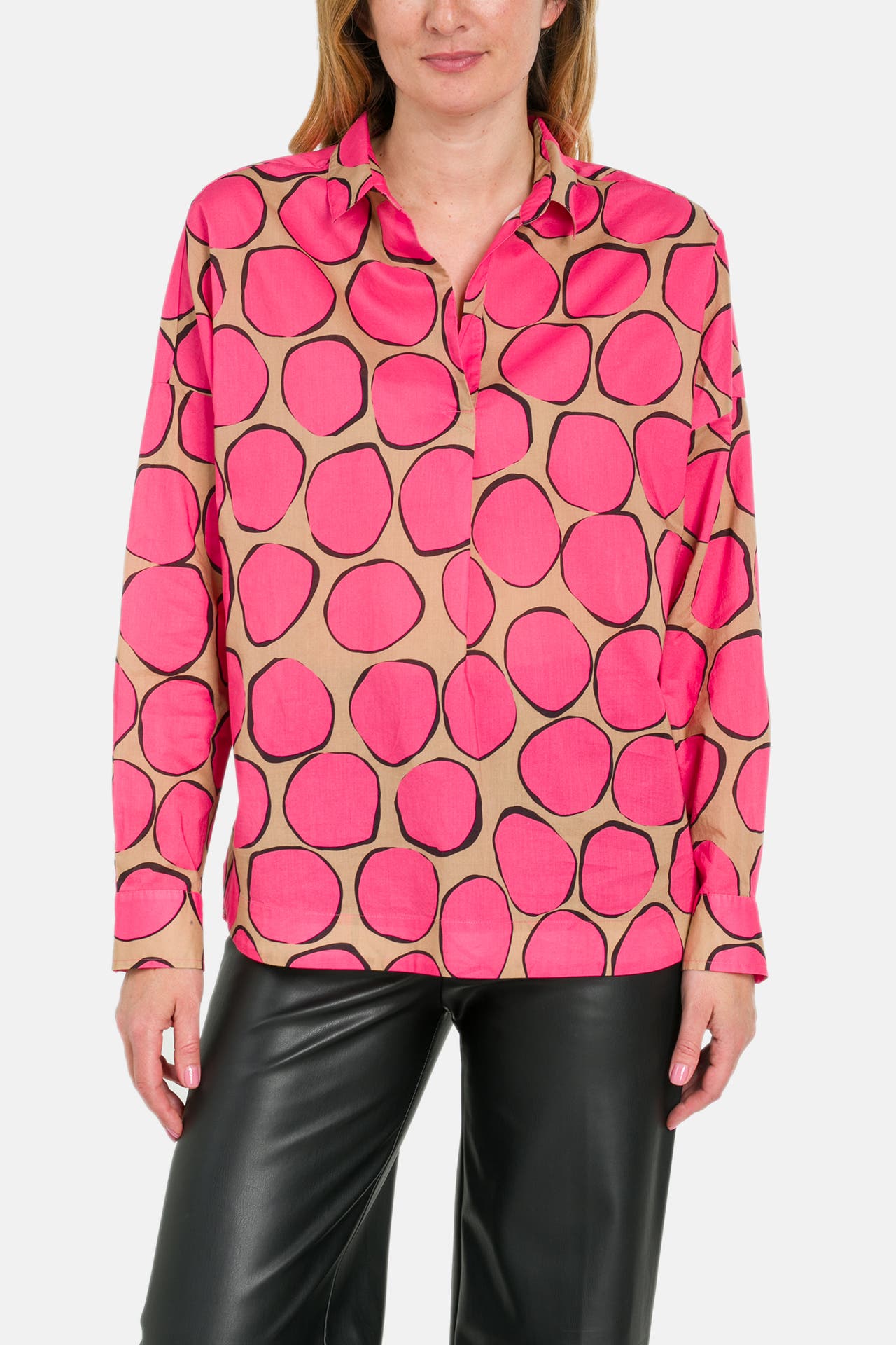 0039 ITALY Casual-Bluse 'Derry LA' gemustert, Bild 1