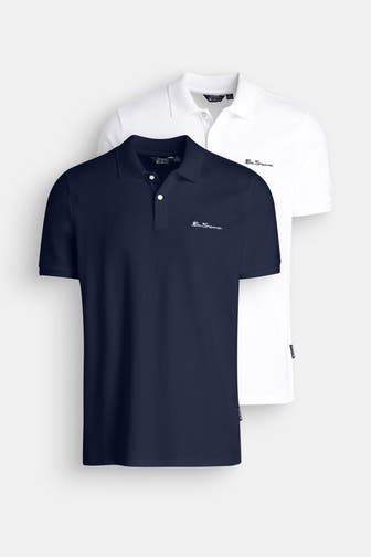 BEN SHERMAN 2er-Pack Polo-Shirts mehrfarbig
