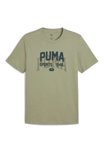 PUMA T-Shirt graugrün