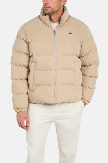 LACOSTE Cord-Steppjacke beige