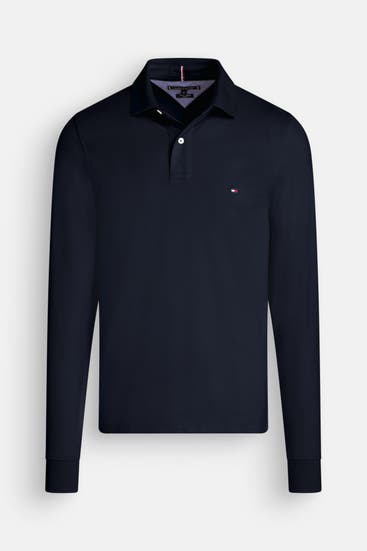 TOMMY HILFIGER - Langarm-Polo schwarzblau