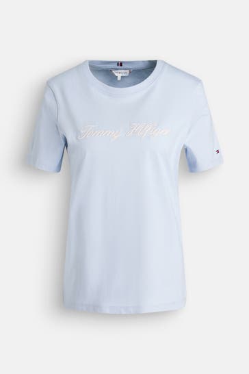 TOMMY HILFIGER T-Shirt taubenblau