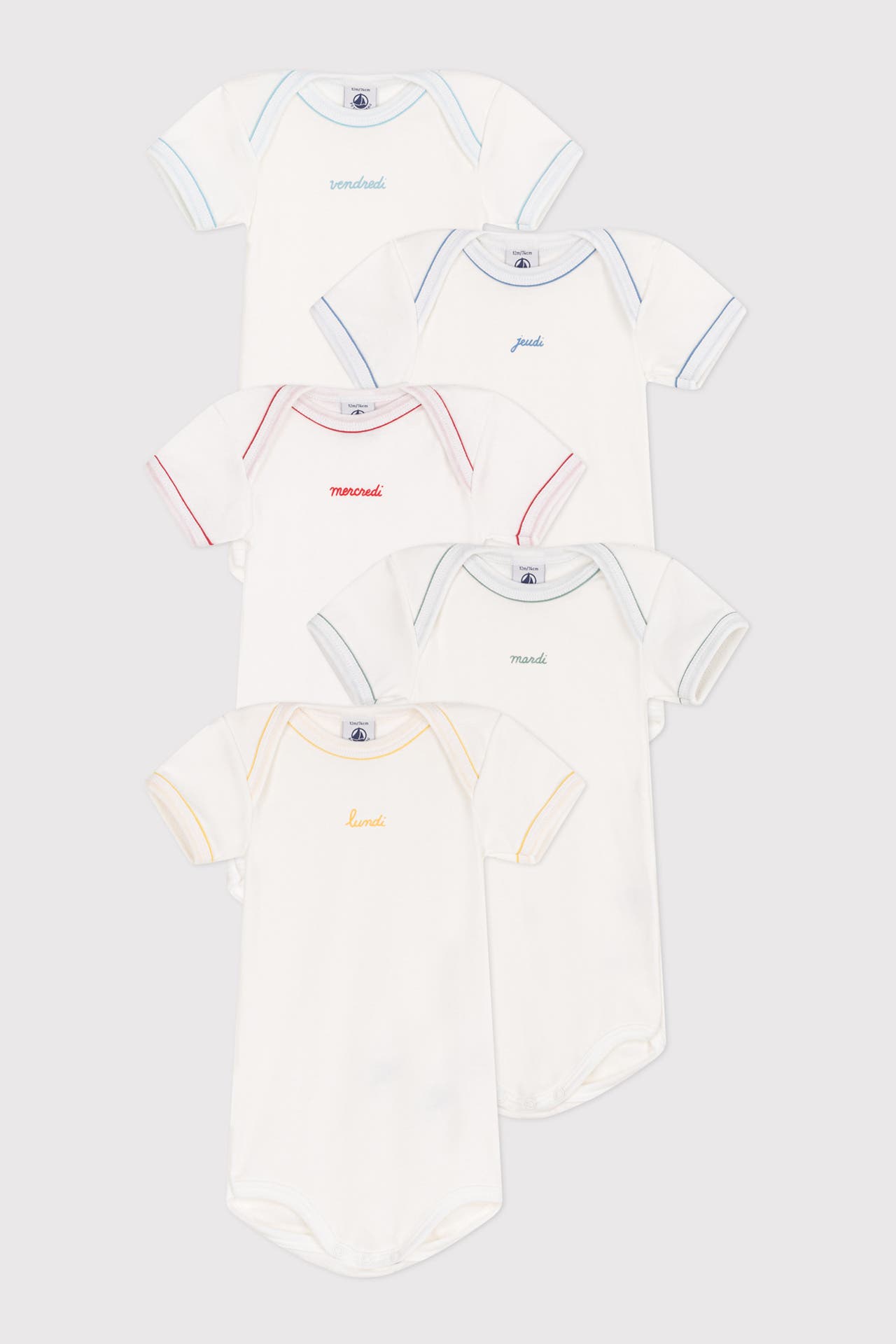 PETIT BATEAU 5er-Pack Body weiß, Bild 1