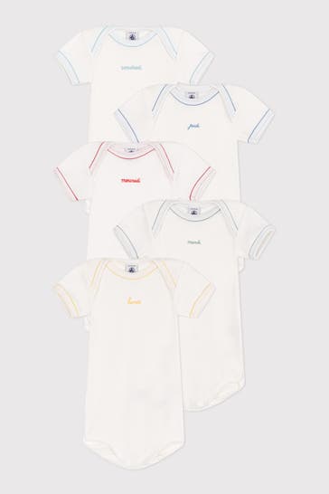 PETIT BATEAU 5er-Pack Body weiß
