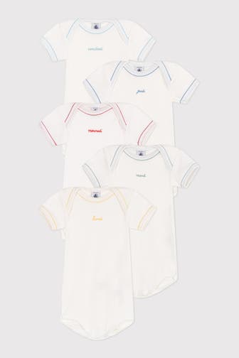 PETIT BATEAU 5er-Pack Body weiß