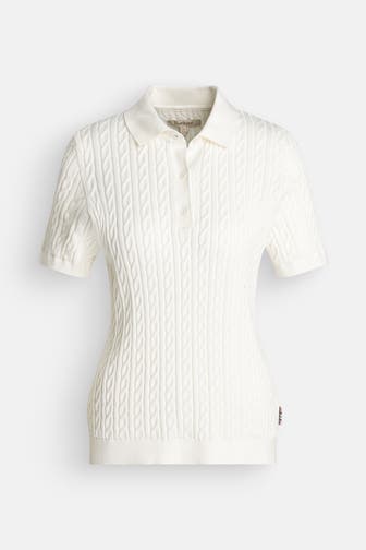 BARBOUR Strick-Shirt ecru