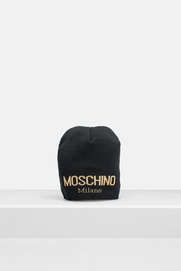 MOSCHINO Wollmix-Beanie schwarz
