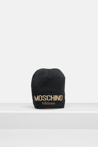 MOSCHINO Wollmix-Beanie schwarz