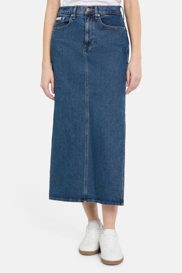 CALVIN KLEIN Jeansrock blau