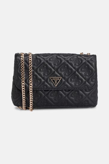 GUESS Schultertasche 'Adelasia' schwarz