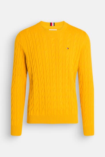 TOMMY HILFIGER Strickpullover sonnengelb