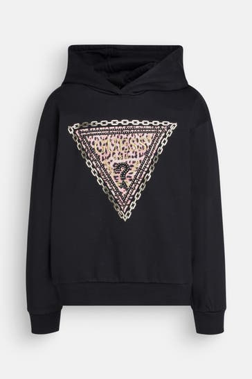 GUESS Hoodie schwarz