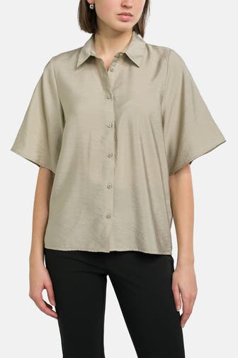 SOAKED Bluse 'Leodora Stefani' graugrün