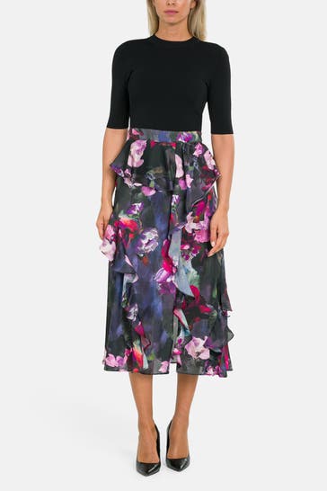 TED BAKER Midi-Kleid 'Rowana' gemustert