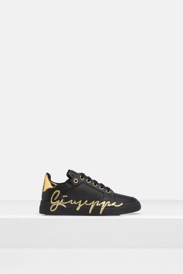 GIUSEPPE ZANOTTI Leder-Sneaker schwarz