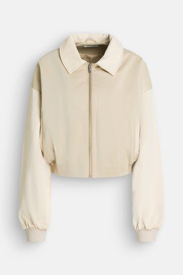 OH APRIL Lederimitatjacke beige