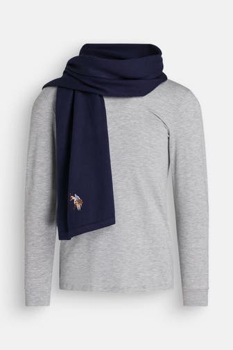 U.S. POLO ASSN. Strickschal schwarzblau