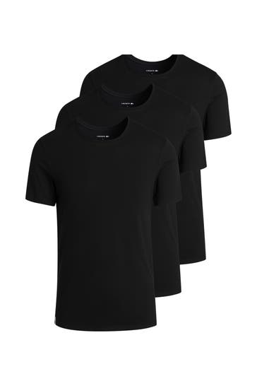LACOSTE 3er-Pack T-Shirts schwarz