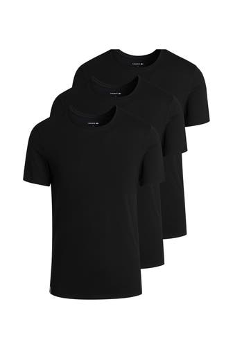 LACOSTE 3er-Pack T-Shirts schwarz