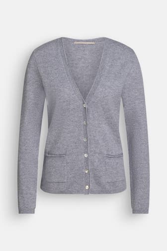 (THE MERCER) N.Y. Kaschmir-Strickjacke hellgrau