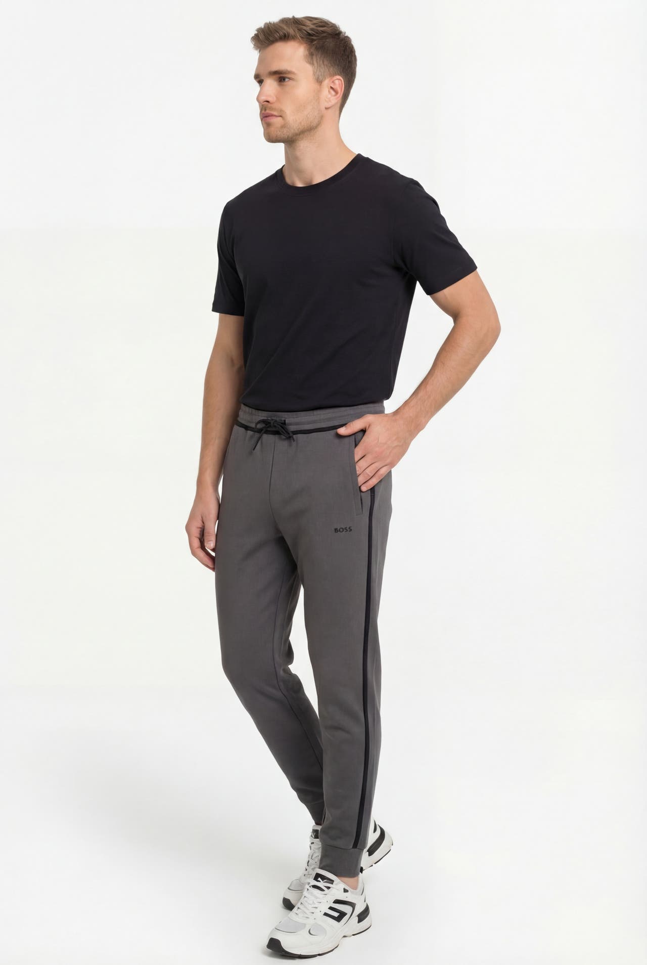 BOSS GREEN Sweatpants 'Hadiko' steingrau, Bild 1