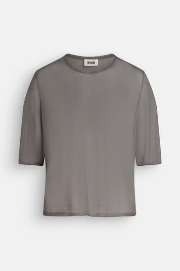 DRYKORN T-Shirt grau transparent