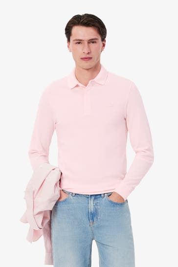 LACOSTE Langarm-Polo rosa