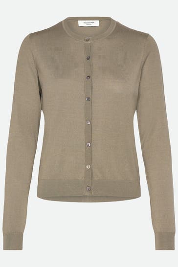 ROSEMUNDE Seiden-Strickjacke 'Capri' graugrün