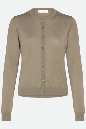 ROSEMUNDE Seiden-Strickjacke 'Capri' graugrün