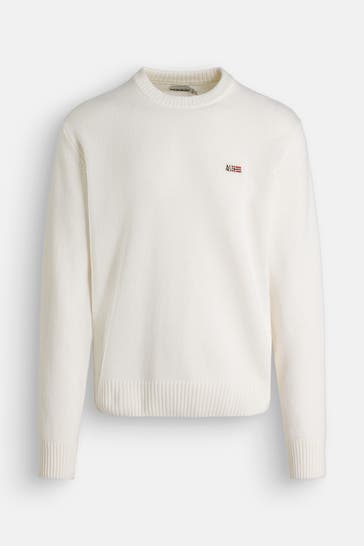 NAPAPIJRI Wollmix-Strickpullover ecru