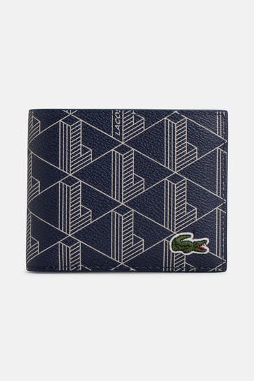 LACOSTE Ledergeldbörse 'Billfold' gemustert
