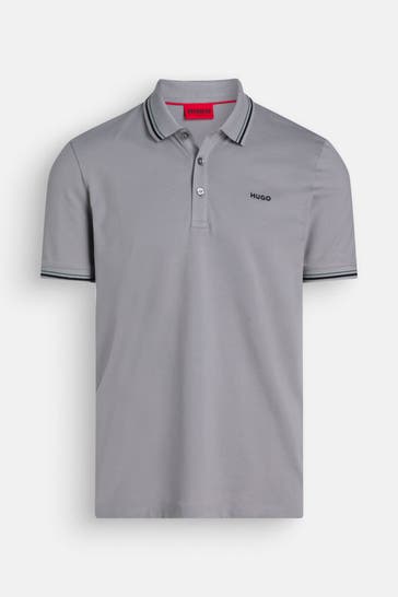 HUGO Polo-Shirt hellgrau