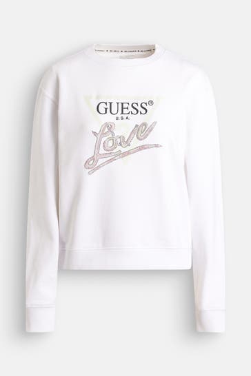 GUESS Sweatshirt weiß