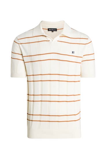 BEN SHERMAN - Strick-Polo gestreift