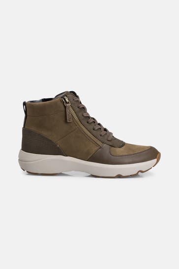 CLARKS Leder-Sneaker 'Tivoli Lane' khaki