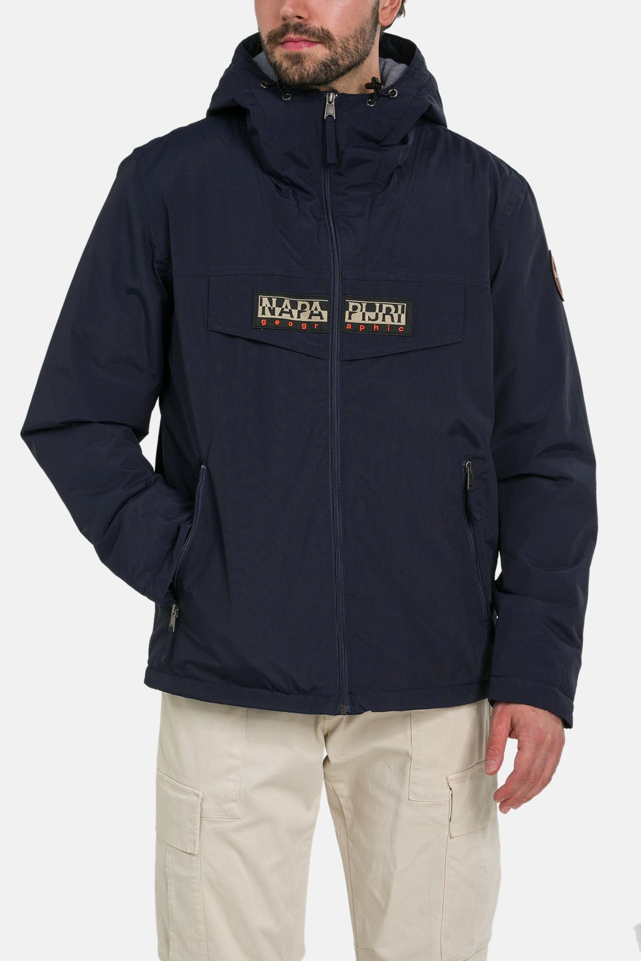 Napapijri Herren Asherman Jacke – Leichte Jacke Mit Kapuze, Netzfutter & Aufnäher
