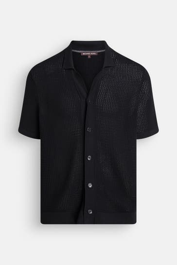 MICHAEL KORS Strick-Hemd schwarz