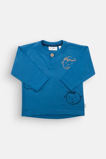SANETTA Longsleeve azurblau