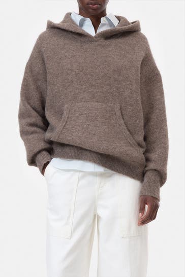 CLOSED Wollmix-Hoodie braun
