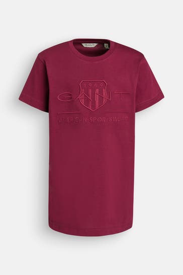 GANT T-Shirt weinrot