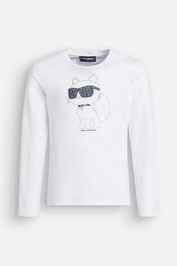 KARL LAGERFELD Longsleeve weiß