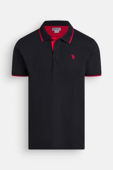 U.S. POLO ASSN. Polo-Shirt schwarz